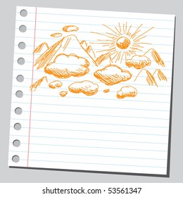 Scribble sunrise