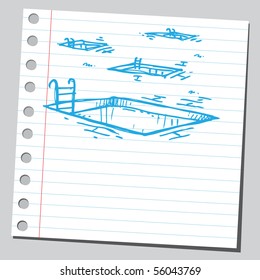 Scribble swimming pools