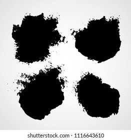 scribble symbols isolated on white background. Doodle style sketched Elements. Ink blots. Vector Grunge Brushes Stroke . rectangle Frame. Logo Design 