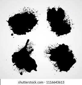 scribble symbols isolated on white background. Doodle style sketched Elements. Ink blots. Vector Grunge Brushes Stroke . rectangle Frame. Logo Design 