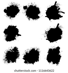 scribble symbols isolated on white background. Doodle style sketched Elements. Ink blots. Vector Grunge Brushes Stroke . rectangle Frame. Logo Design 