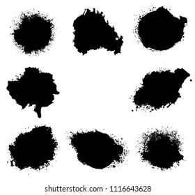 scribble symbols isolated on white background. Doodle style sketched Elements. Ink blots. Vector Grunge Brushes Stroke . rectangle Frame. Logo Design 