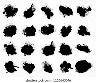 scribble symbols isolated on white background. Doodle style sketched Elements. Ink blots. Vector Grunge Brushes Stroke . rectangle Frame. Logo Design 