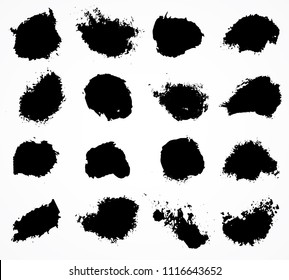 scribble symbols isolated on white background. Doodle style sketched Elements. Ink blots. Vector Grunge Brushes Stroke . rectangle Frame. Logo Design 