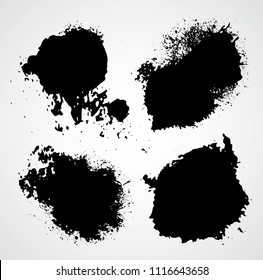 scribble symbols isolated on white background. Doodle style sketched Elements. Ink blots. Vector Grunge Brushes Stroke . rectangle Frame. Logo Design 