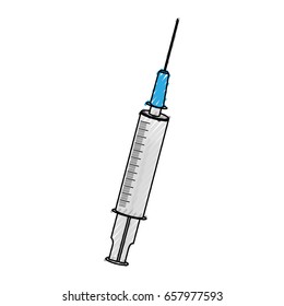 scribble syringe cartoon