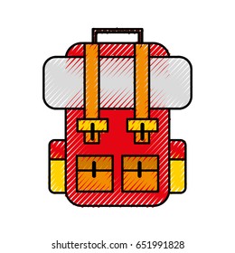 scribble travel backpack cartoon