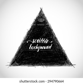 Scribble triangle background with place for your text