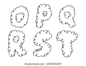 Escritura de alfabeto con grillos, escritura de alfabeto infantil, alfabeto escrito para niños,