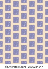 Scribbled bricks seamless pattern - vector clipart with hand drawn effect