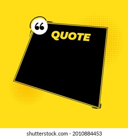 Scribbled comic speech bubbles with hand drawn style, Copy space for quote. Typography design quote chat bubble background. Remark quote text box poster template concept with yellow colour