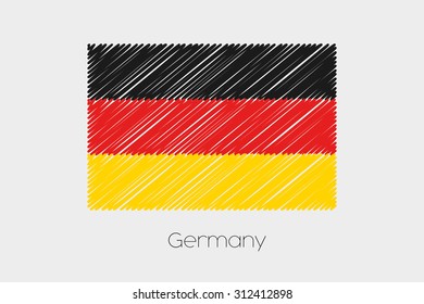A Scribbled Flag Illustration of the country of Germany