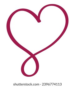 scribbled heart illustration design vector
