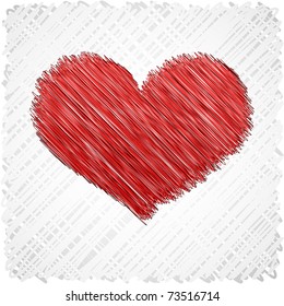 Scribbled Heart Shape Stock Vector (Royalty Free) 73516714 | Shutterstock