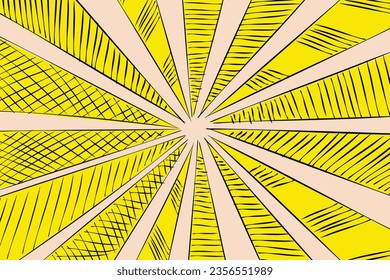 scribbled pen lines, sparkling decorations. Simple sketch line style emphasis, thoughtfulness, comic pattern elements. Vector illustration.