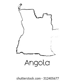 A Scribbled Shape of the Country of Angola