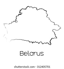 A Scribbled Shape of the Country of Belarus