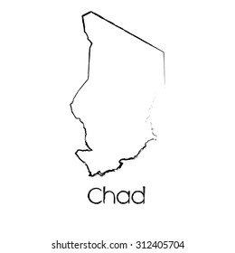 A Scribbled Shape of the Country of Chad