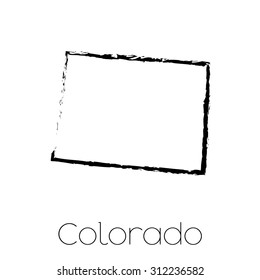 A Scribbled shape of the State of Colorado