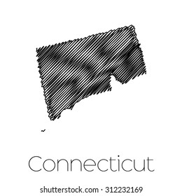 A Scribbled shape of the State of Conneticut