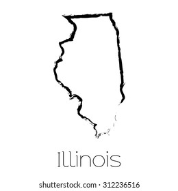 A Scribbled shape of the State of Illinois