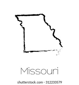 A Scribbled shape of the State of Missouri