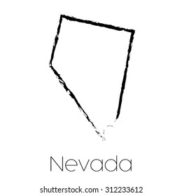 A Scribbled shape of the State of Nevada