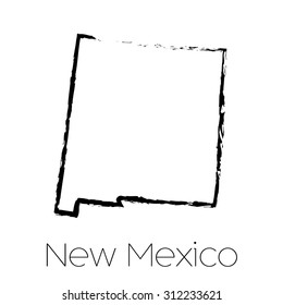 A Scribbled shape of the State of New Mexico