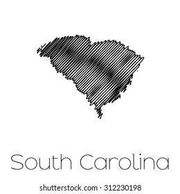 A Scribbled shape of the State of South Carolina