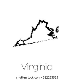 A Scribbled shape of the State of Virginia