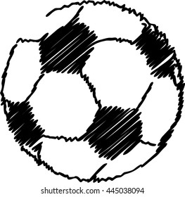 scribbled soccer ball icon