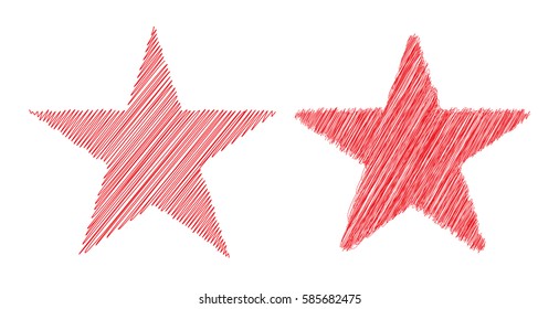 Scribbled star.Vector star symbol.