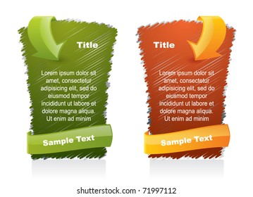 Scribbled web style elements - advertising banner