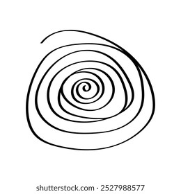 Garabatos de tinta negra dibujado a mano aislado sobre fondo blanco. Ilustración vectorial