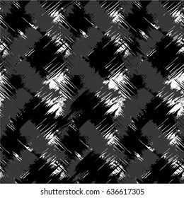 Scribbles in diagonal pattern, mesh, seamless vector background.