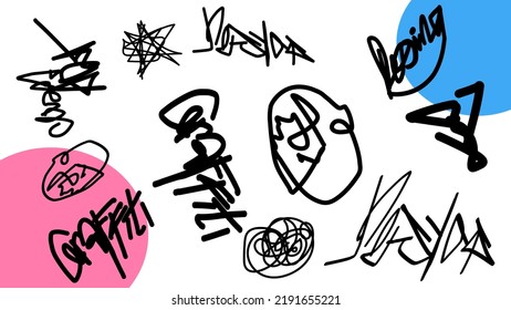 scribbles, irregular writing doodle abstract background. vector illustration design