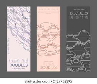 Scribbles. Template for abstract trending covers, banners, posters, brochures, magazines. Modern creative catalog idea, interior and decor design