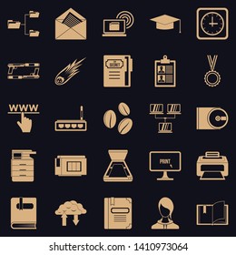 Scribe icons set. Simple set of 25 scribe vector icons for web for any design