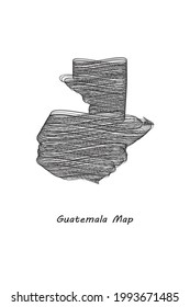 Mapa de diseño delicado de Guatemala Eps 10 vectores Ilustración