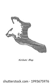 Mapa de diseño de Kiribati Eps 10 ilustración vectorial