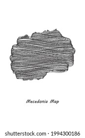 Scrible design Map of Macedonia 
