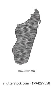 Scrible design Map of Madagascar