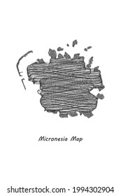 Mapa de diseño delicado de Micronesia 