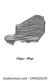Mapa de diseño de Níger. Ilustración vectorial EPS 10 .
