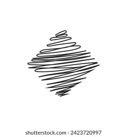 Scrible line art hand draw vector