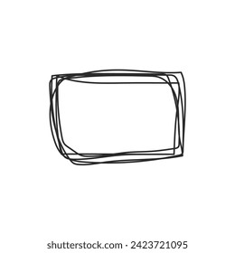 Scrible line art hand draw vector