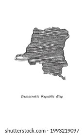 
Scrible Map of Democratic Republic.eps 10 vector illustration