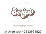 Script abstract Fashion font alphabet. Minimal modern urban fonts for logo, brand etc. Typography typeface uppercase lowercase and number. vector illustration