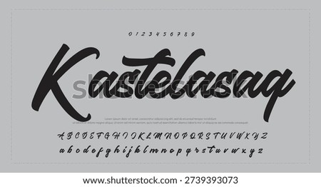 Script Brush Font Type Font lettering handwritten. vector illustration 