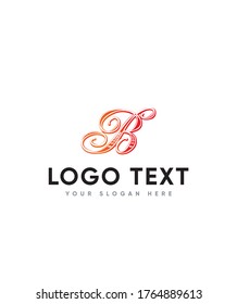 Script circus letter type B logo template, Vector logo for business and company identity 